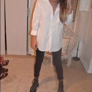 White Button Down Ling Sleeve